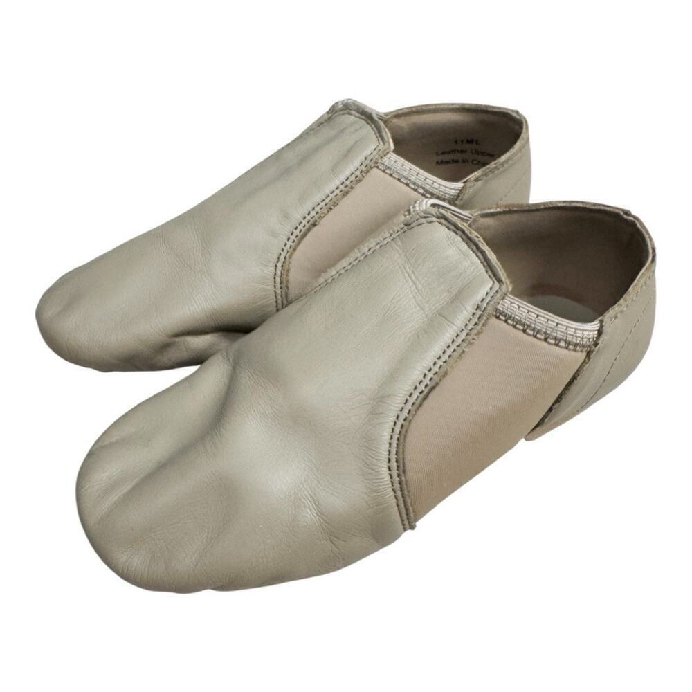 Capezio Split Sole Jazz Shoes Tan 11M Little Kid Runs Small Preowned - Picture 2 of 7